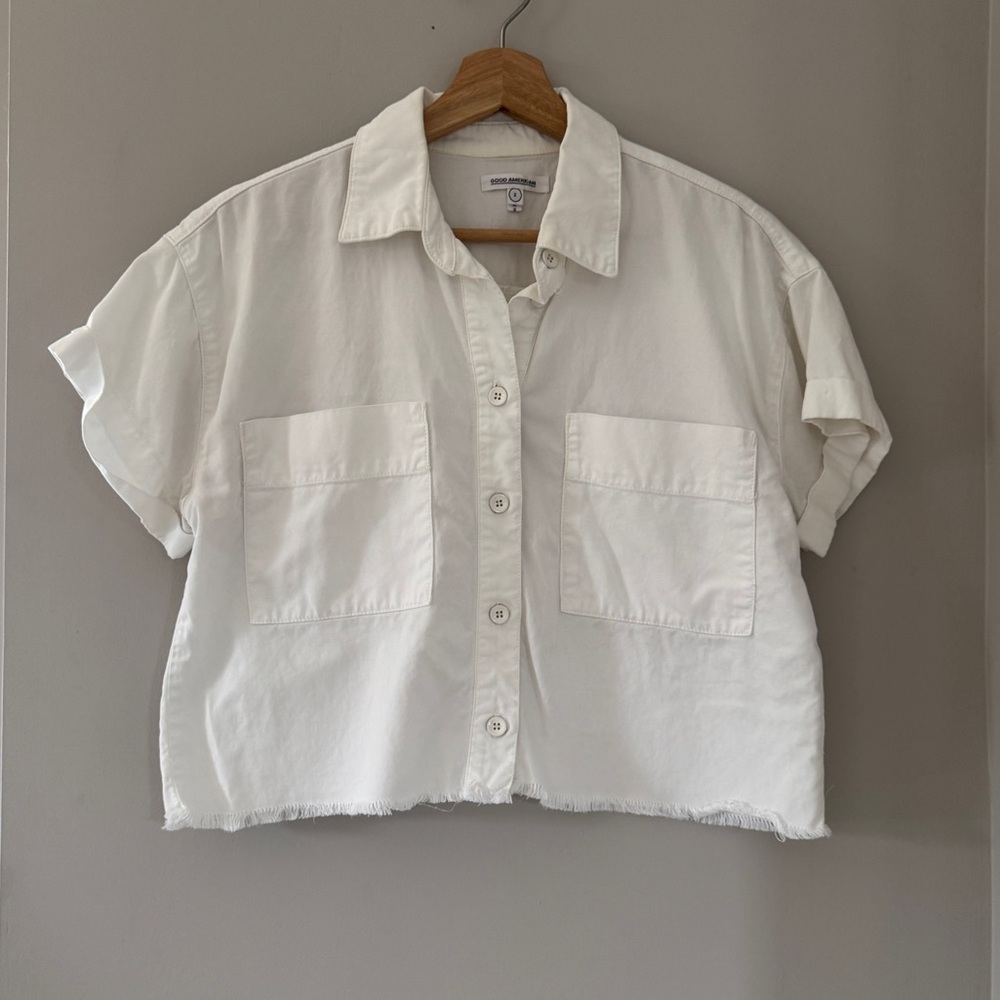 GOOD AMERICAN button utility top